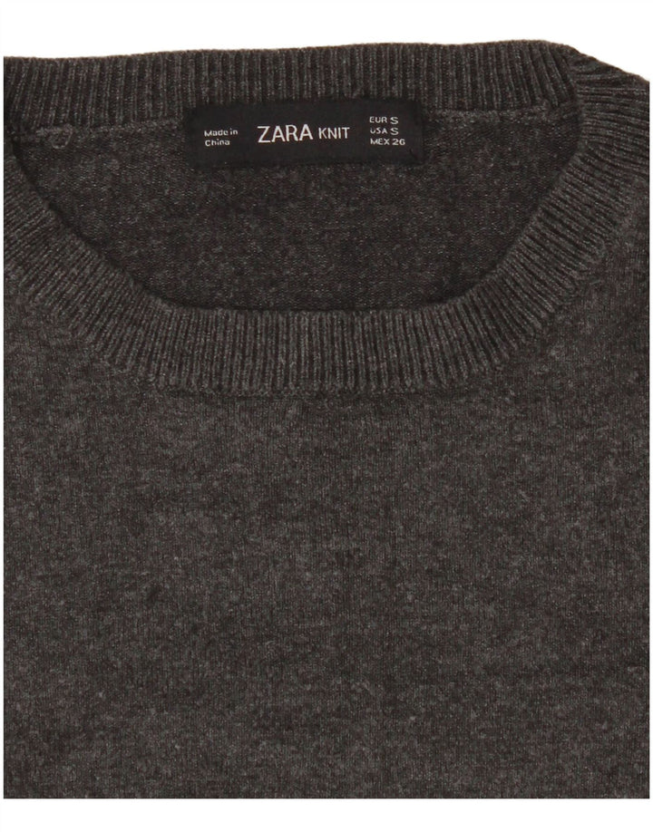 Zara Pull ras du cou pour femme UK 8 Small Gris