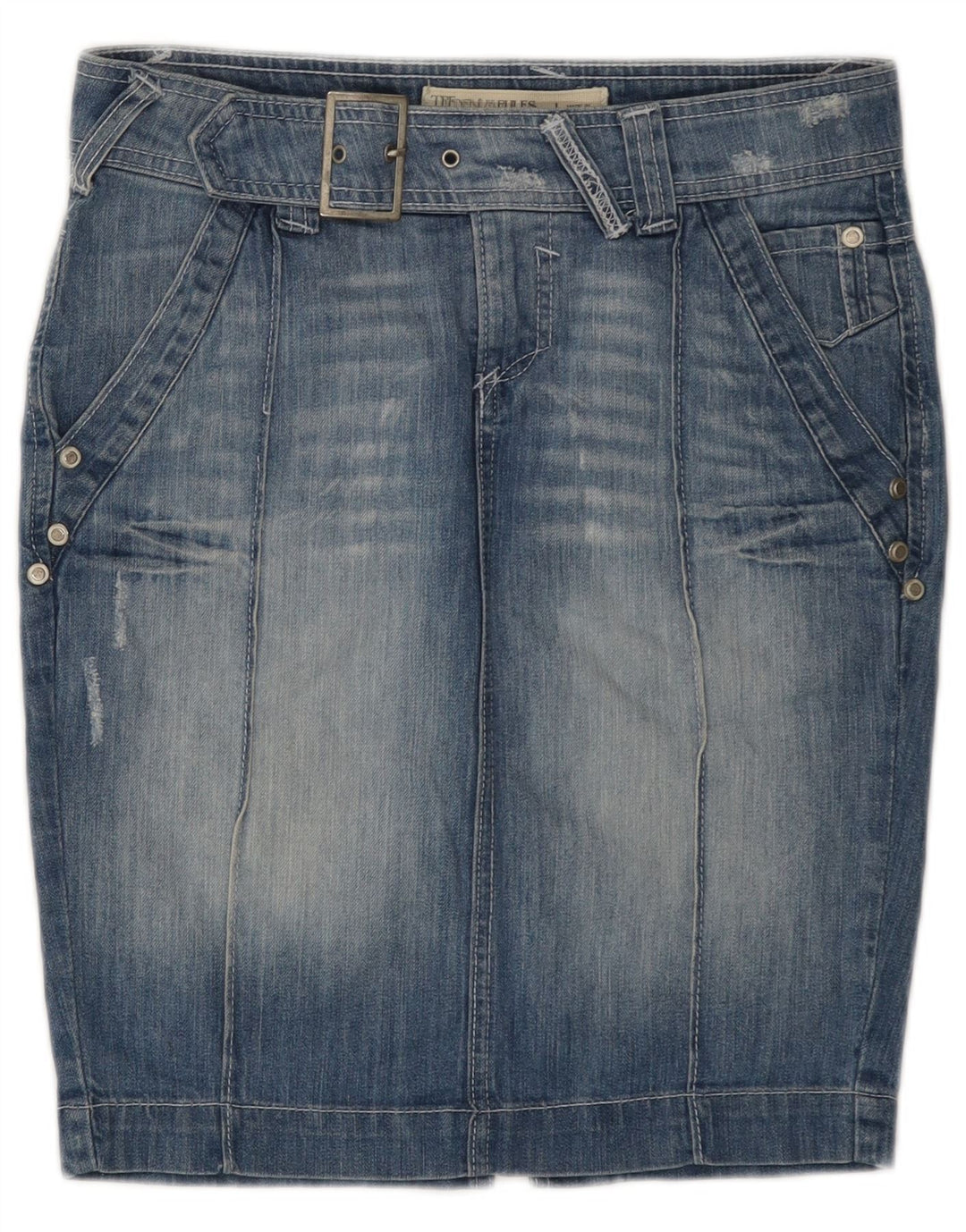 ZARA Femmes Trafaluc Denim Jupe EU 36 XS W26 Bleu Coton
