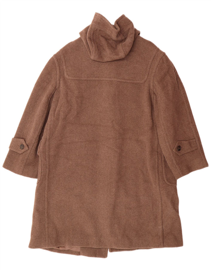 Jones New York Duffle Coat à capuche pour femme UK 44 en laine marron moyen classique