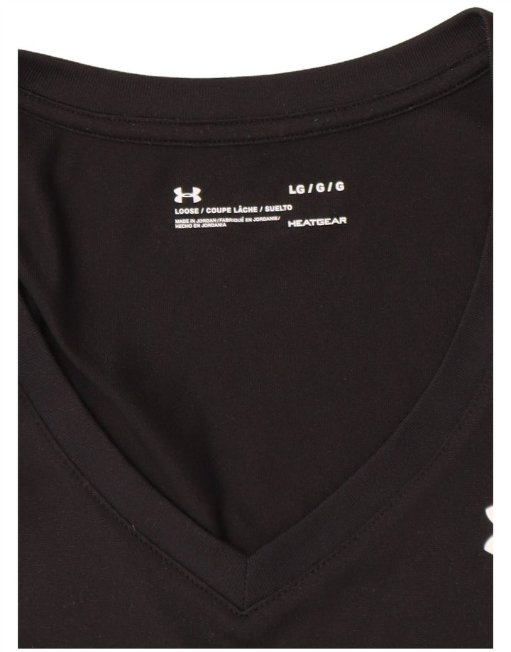 UNDER ARMOUR T-Shirt Femme UK 16 Large Noir