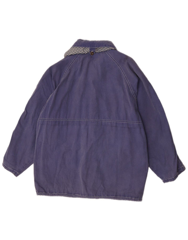 veste coupe-vent à capuche vintage filles 11-12 ans coton violet