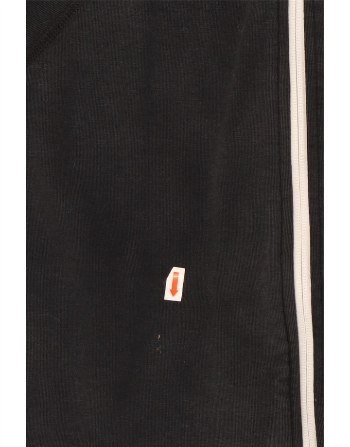 NIKE Pull à capuche zippé pour femme UK 16 Grand coton noir