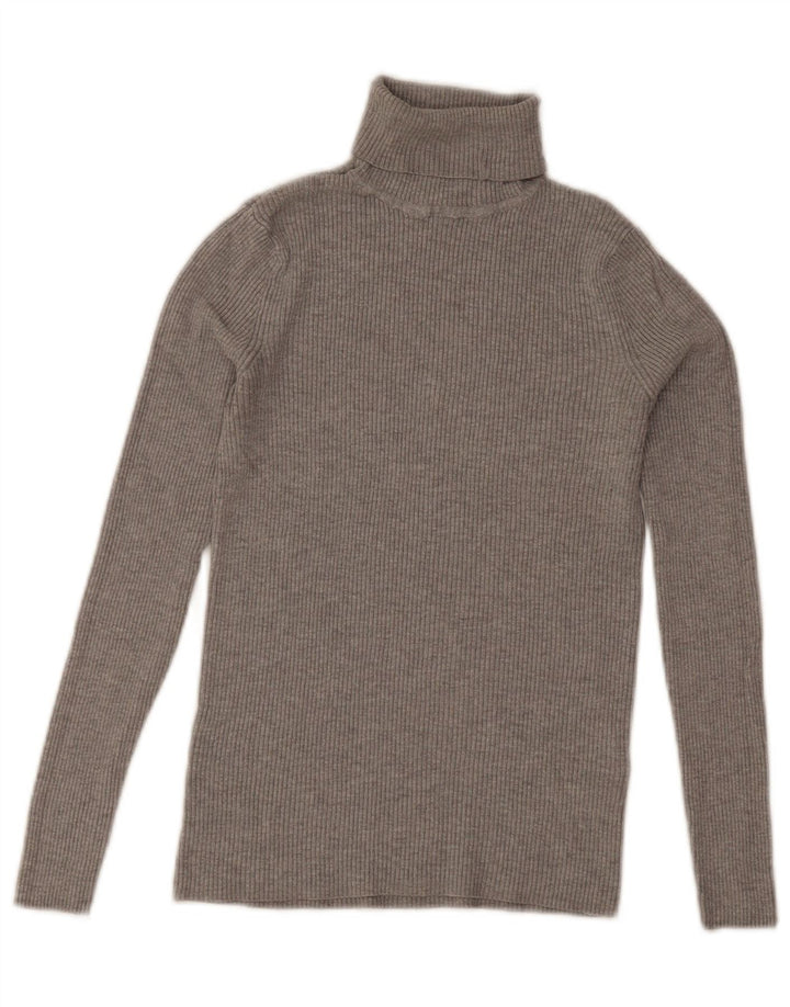 Marks & Spencer Pull col roulé pour femme UK 8 Small Gris Viscose
