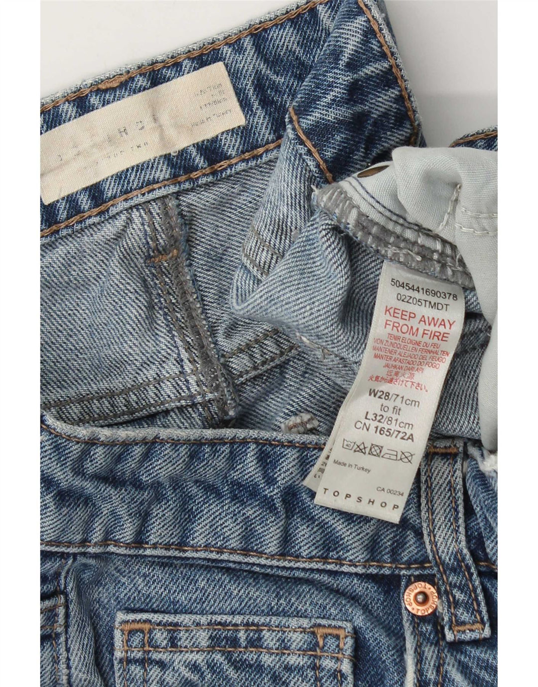Topshop Jean Bootcut Femme W28 L32 Bleu Coton