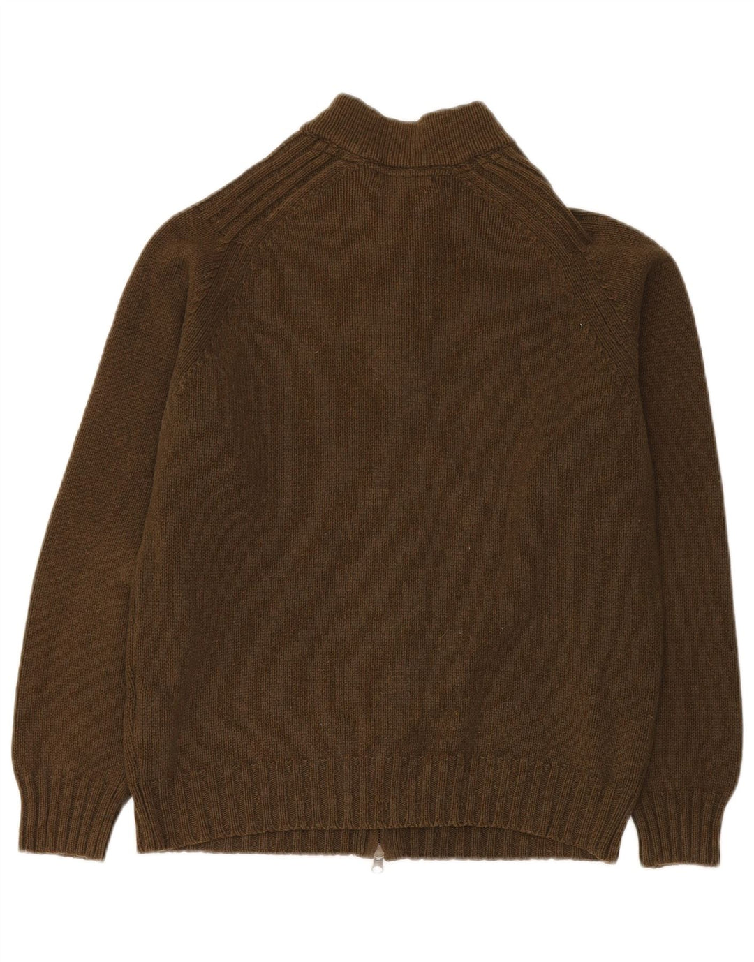 MASSIMO DUTTI Pull Cardigan Homme Kaki Moyen Laine