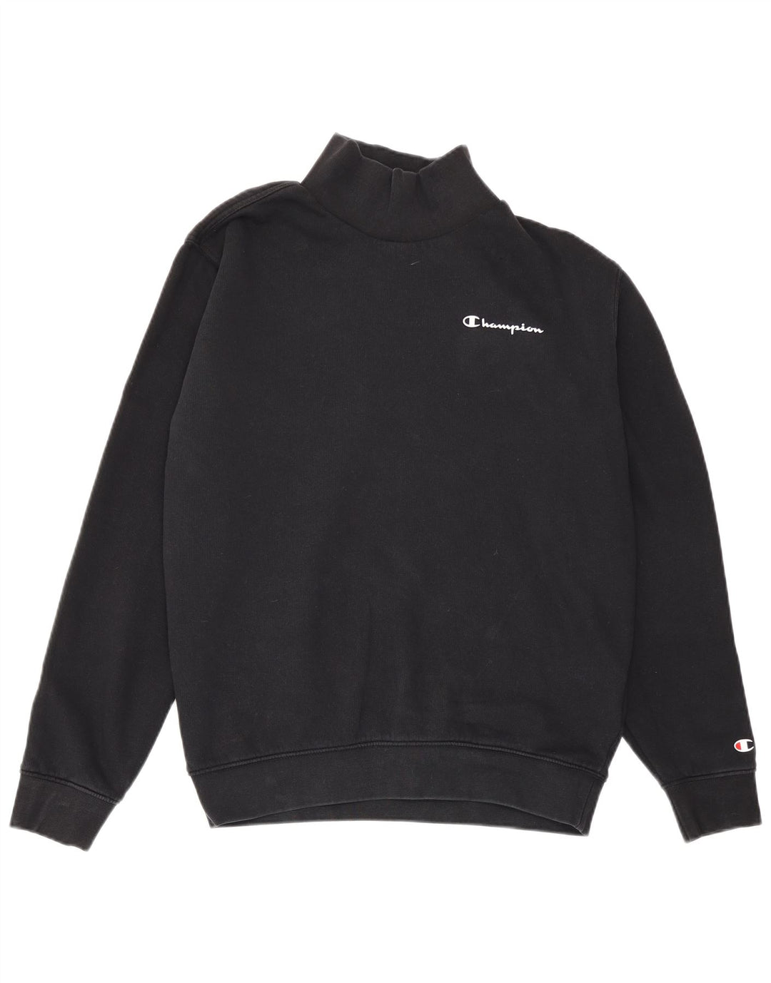 Champion Sweat-shirt surdimensionné pour femme UK 10 Petit coton noir