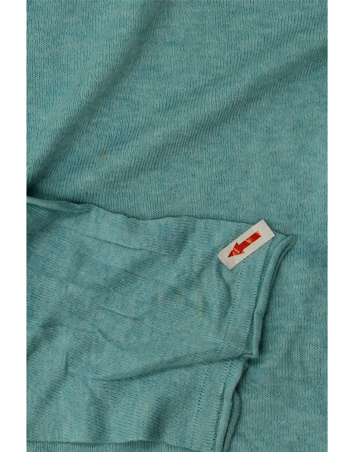 Zara Pull Col Rond Homme Bleu Moyen Coton