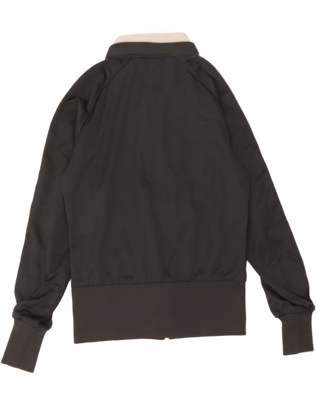 ASICS Womens Tracksuit Top Jacket UK 6 XS Black Colourblock Polyester Vintage Asics and Second-Hand Asics from Messina Hembry 