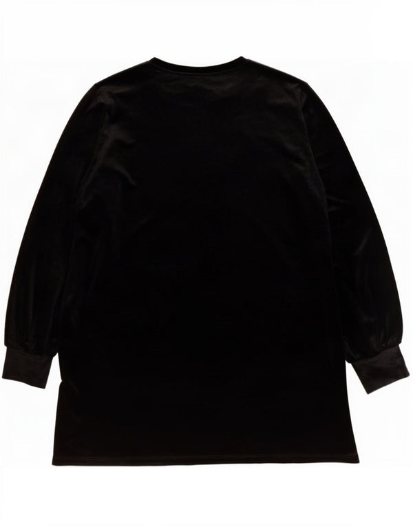 Zara Robe droite à manches longues pour femme UK 16 Large Noir Polyester