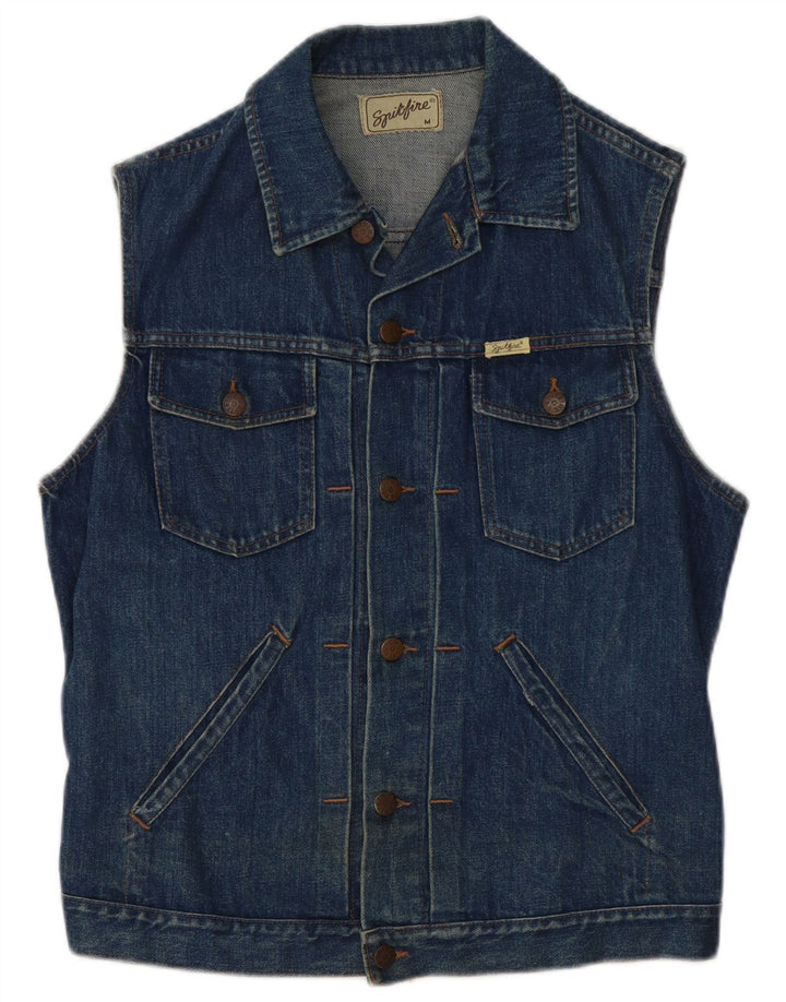 Spitfire Gilet en jean pour homme UK 38 Bleu marine moyen
