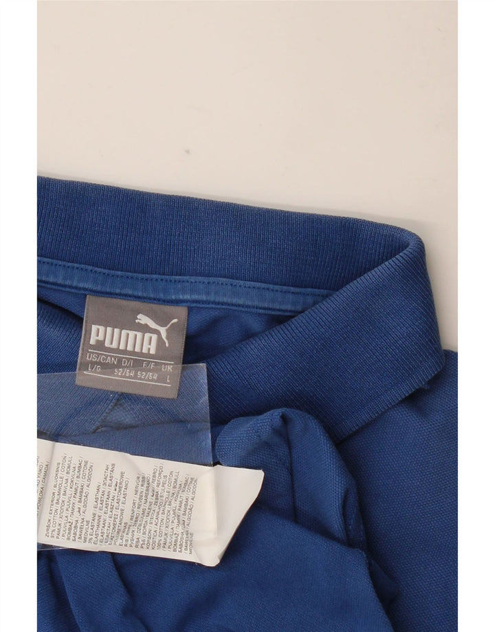 PUMA Polo graphique homme grand bleu coton