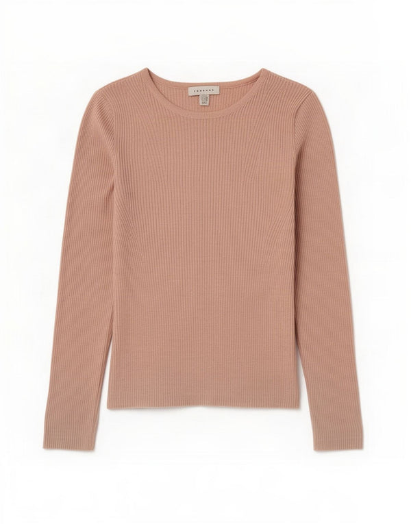 Topshop Femme Top Manches Longues UK 8 Small Rose Viscose
