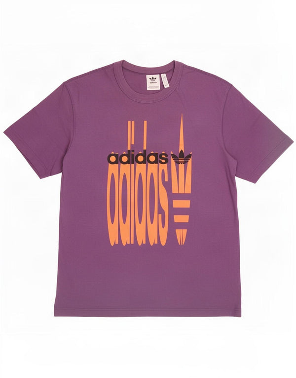Adidas T-shirt graphique pour homme en coton violet moyen