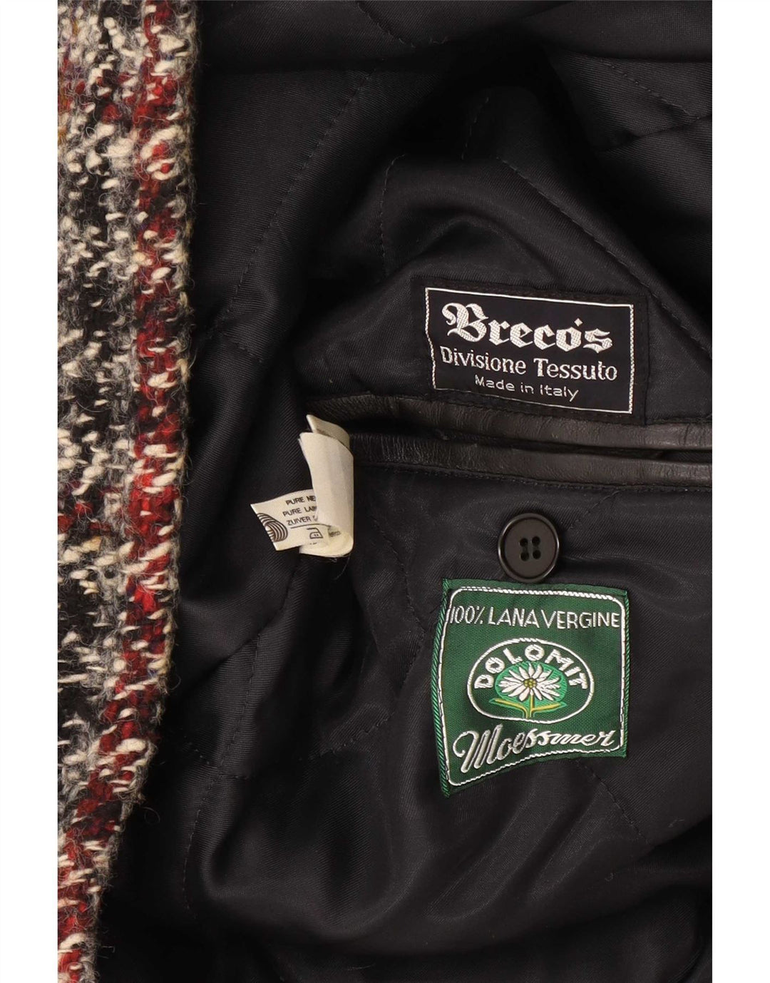 Breco's Veste blazer croisée pour homme IT 48 à carreaux multicolores moyens