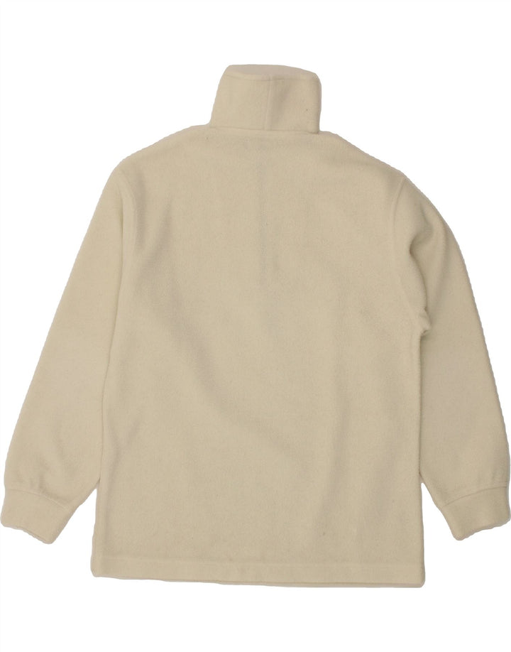 BELFE & BELFE Womens Zip Neck Fleece Jumper UK 14 Medium Off White Vintage Belfe & Belfe and Second-Hand Belfe & Belfe from Messina Hembry 