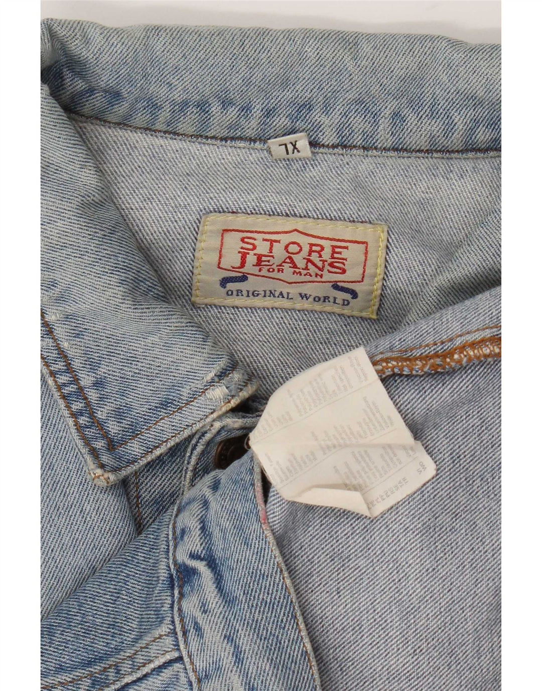 veste en denim homme vintage UK 42 XL Coton Bleu