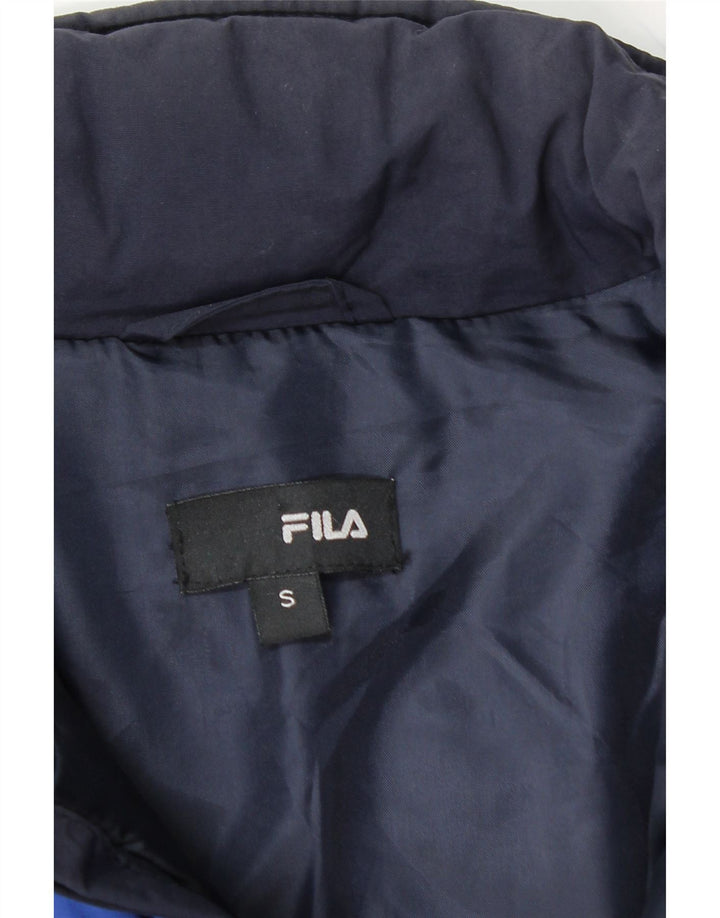 FILA Veste matelassée homme UK 36 Small Bleu marine Colourblock Polyamide