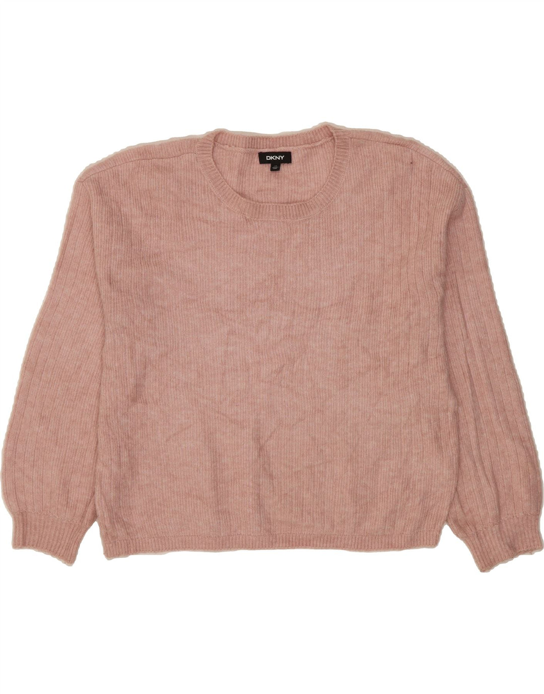 DKNY Womens Crew Neck Jumper Sweater UK 16 Large Pink Polyester Vintage Dkny and Second-Hand Dkny from Messina Hembry 