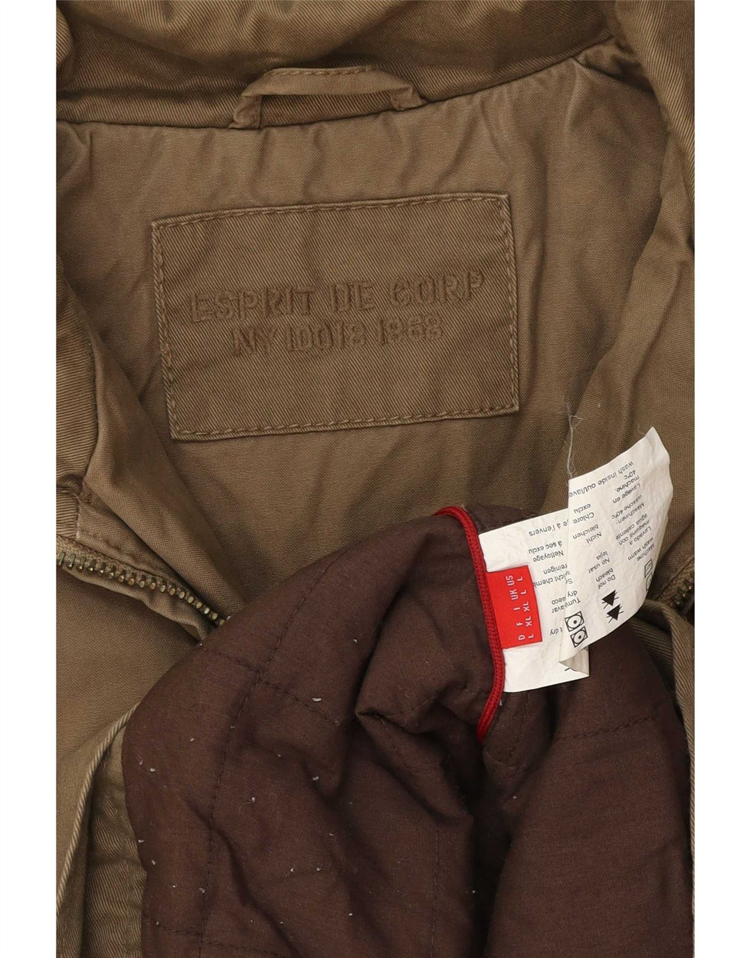 Esprit Veste utilitaire pour homme UK 40 Large Marron Coton