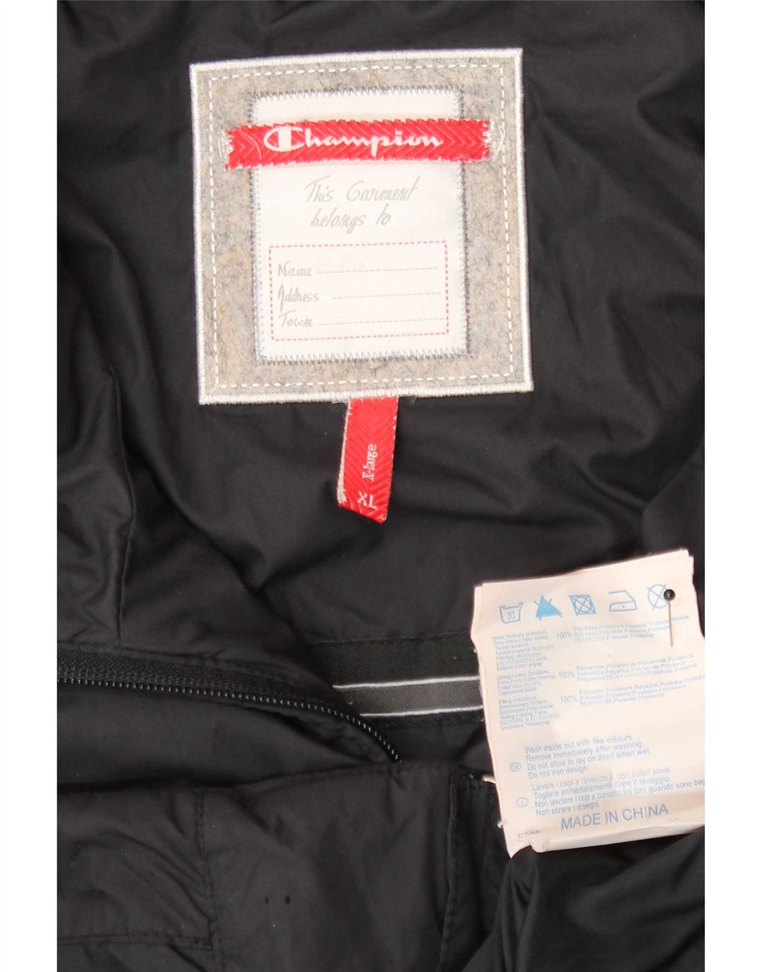 Champion Veste matelassée pour femme UK 18 XL Noir Polyester