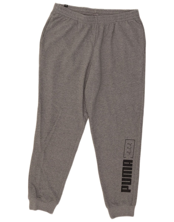 Puma Pantalon de Survêtement Graphique Joggers XL Homme Gris Moucheté Coton