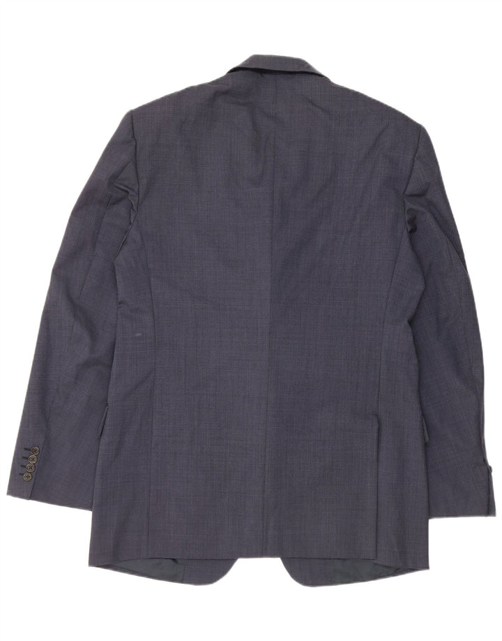 Burberry Veste Blazer 3 Boutons Homme IT 54 Grande Laine Bleu Marine
