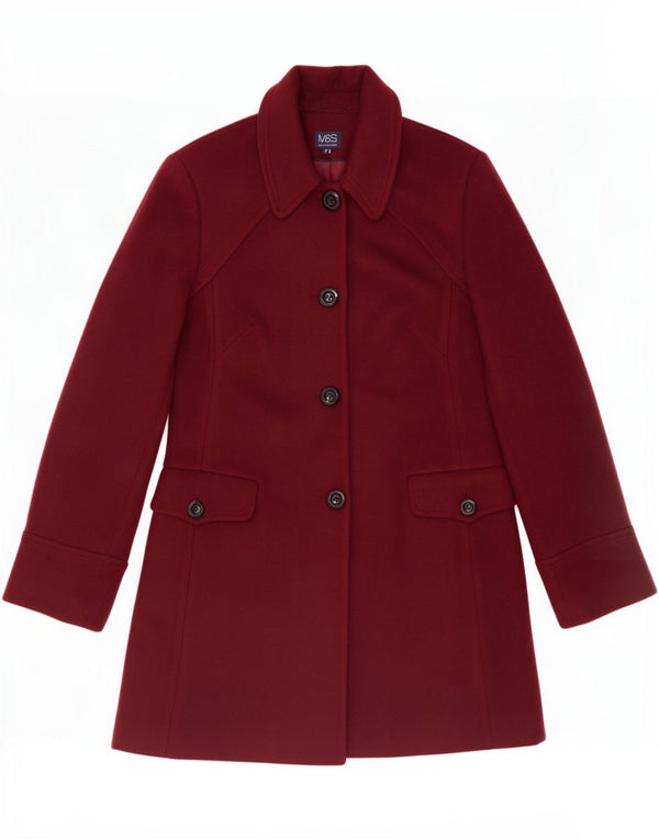Marks & Spencer Manteau pour femme UK 12 Polyester bordeaux moyen