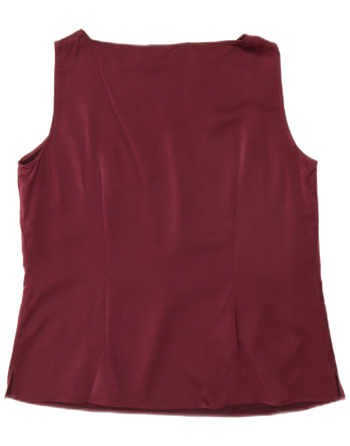 Marks & Spencer Chemisier sans manches pour femme UK 18 XL Bordeaux Polyester