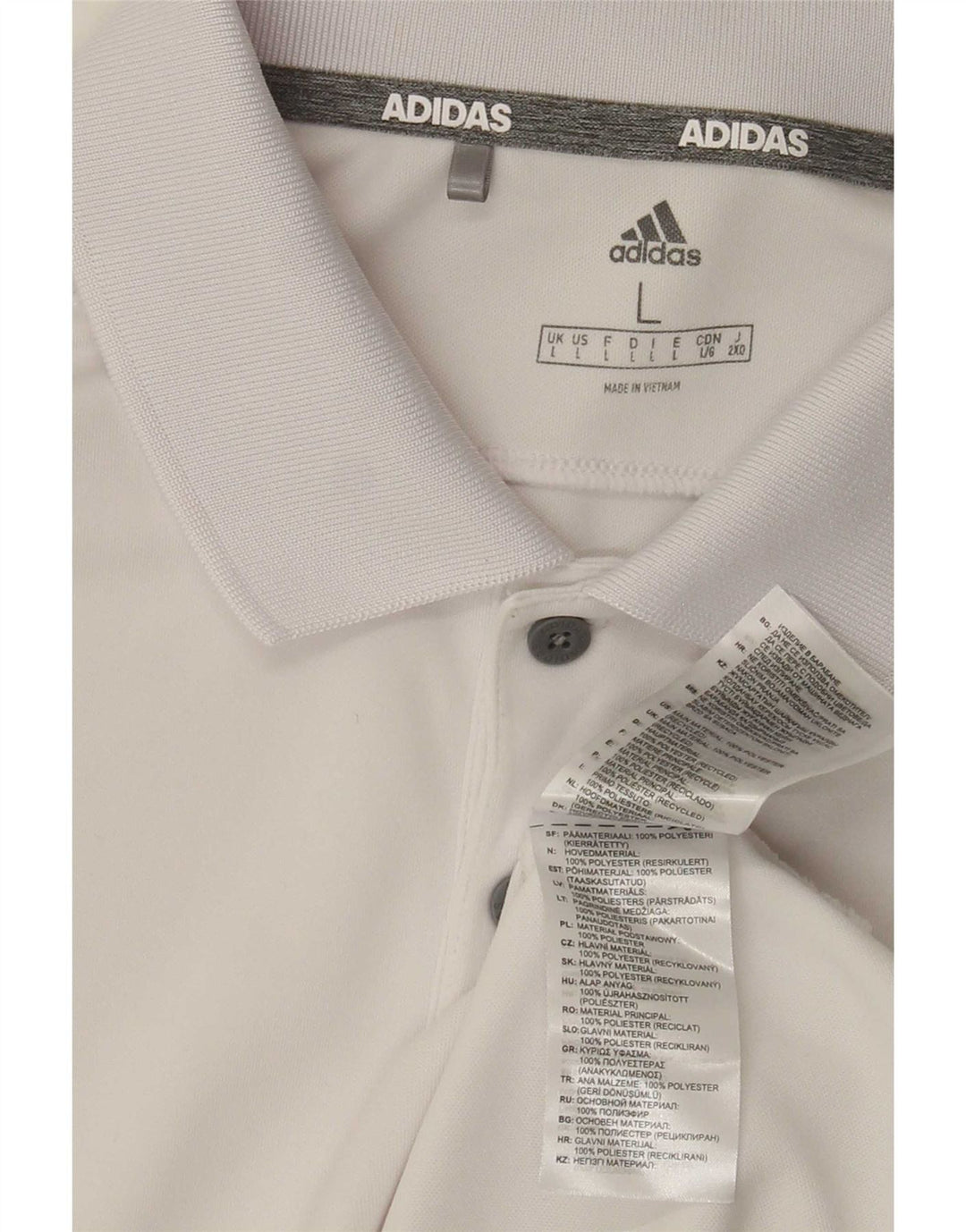 Adidas Polo Homme Grand Blanc Polyester