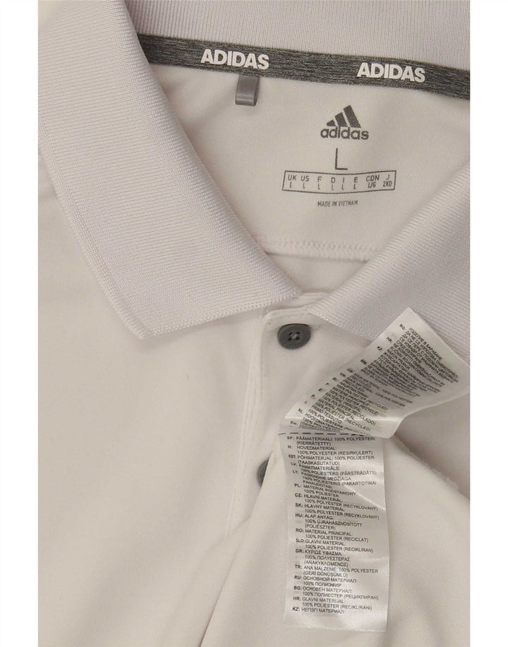 Adidas Polo Homme Grand Blanc Polyester