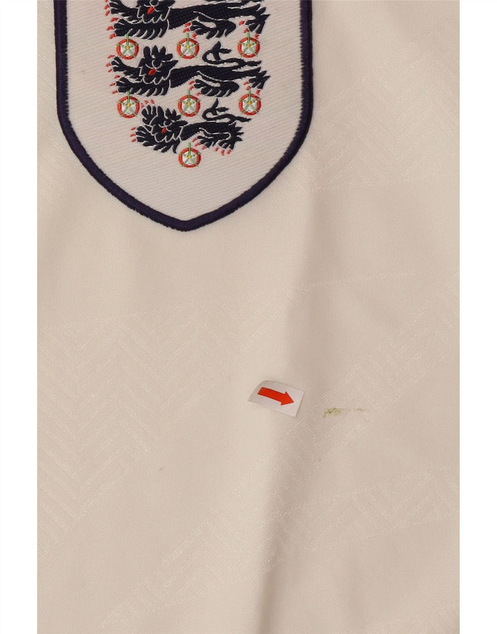 UMBRO Polo Graphique Angleterre 1993-1994 Domicile XL Homme Blanc Polyester