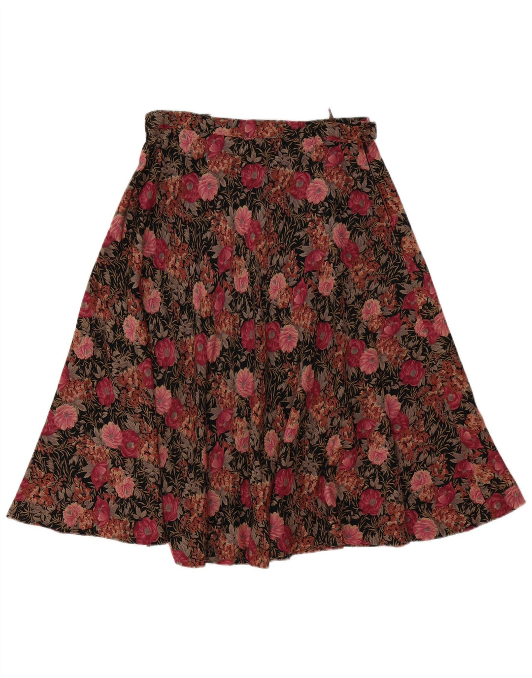 jupe trapèze femme vintage W30 Floral rose moyen