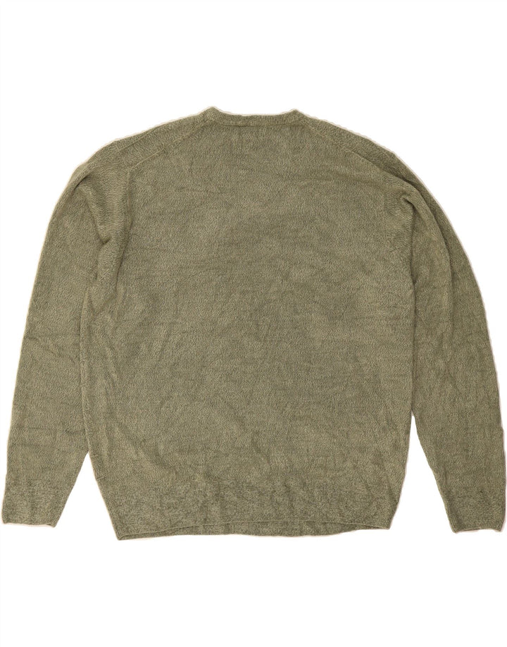 DOCKERS Mens V-Neck Jumper Sweater XL Khaki Acrylic Vintage Dockers and Second-Hand Dockers from Messina Hembry 