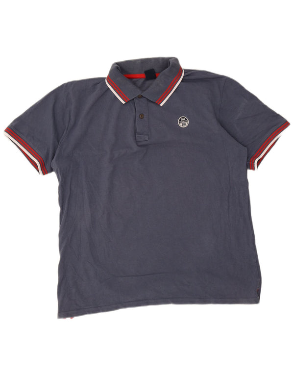 North Sails Polo Homme Large Bleu Marine Coton