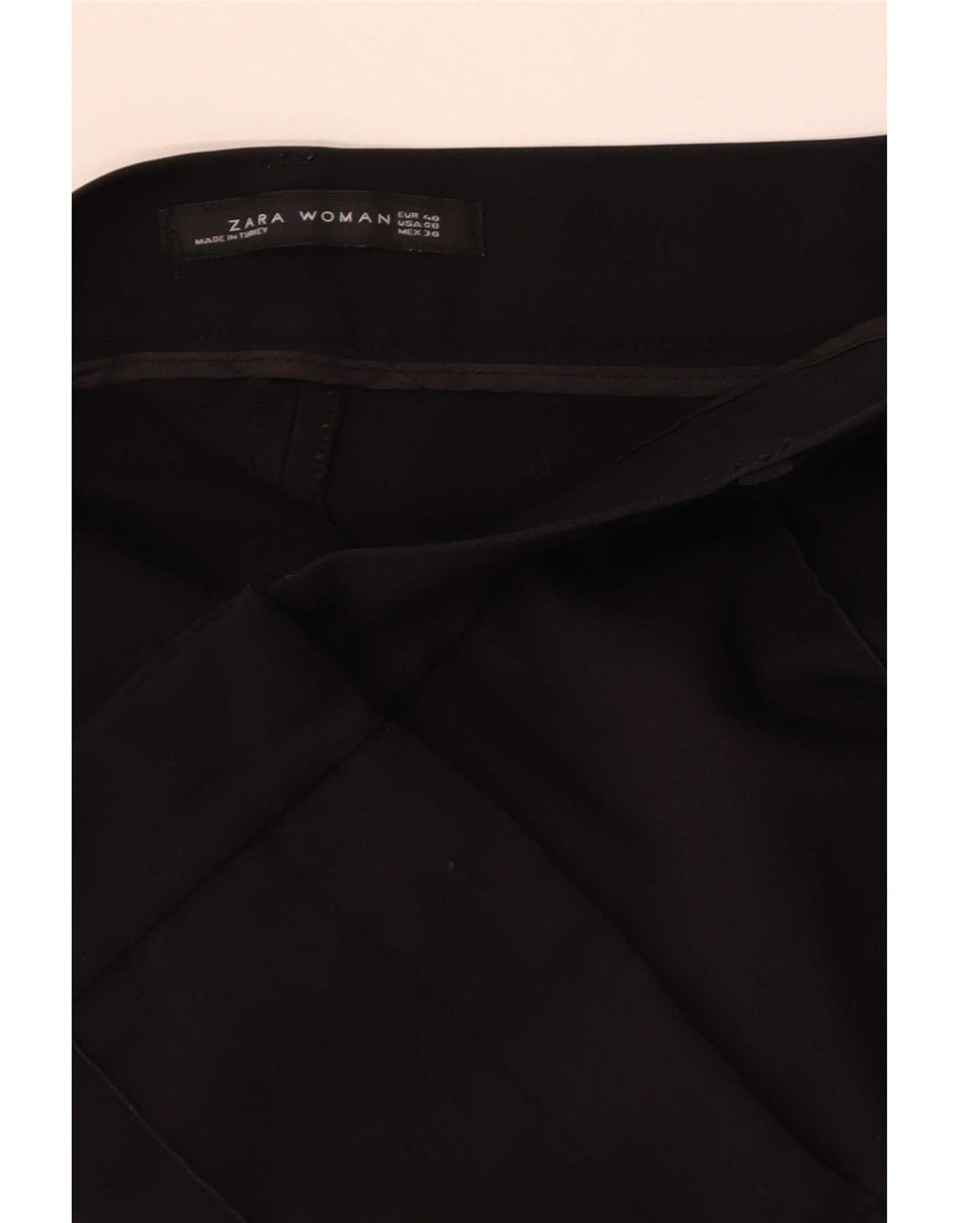 Zara Pantalon décontracté bootcut pour femme EU 40 Medium W30 L32 Noir