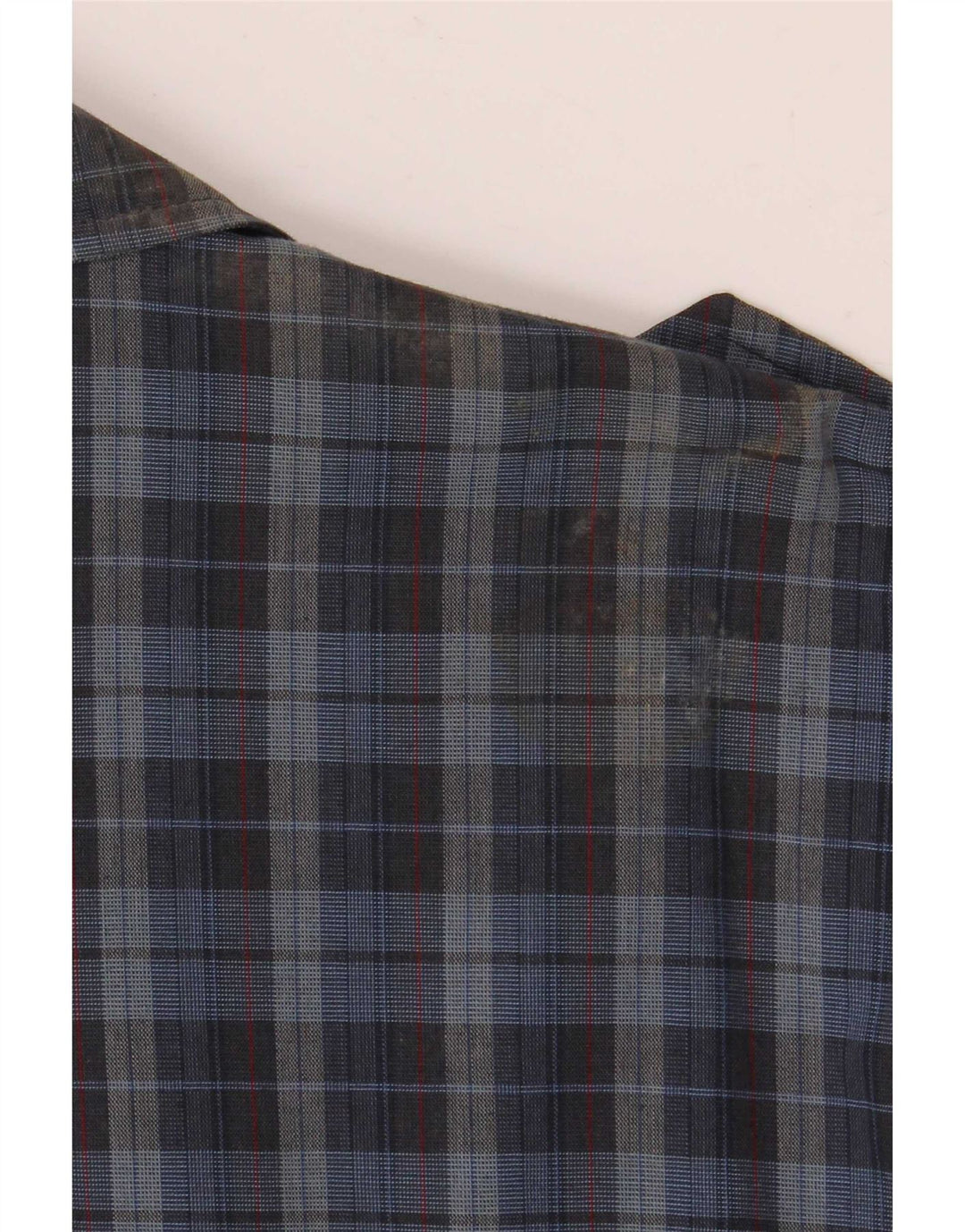 vintage Mens Military Bomber Jacket IT 52 XL Bleu Check Polyester