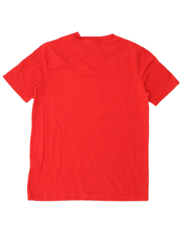 Adidas T-shirt graphique pour femme UK 14 en coton rouge moyen