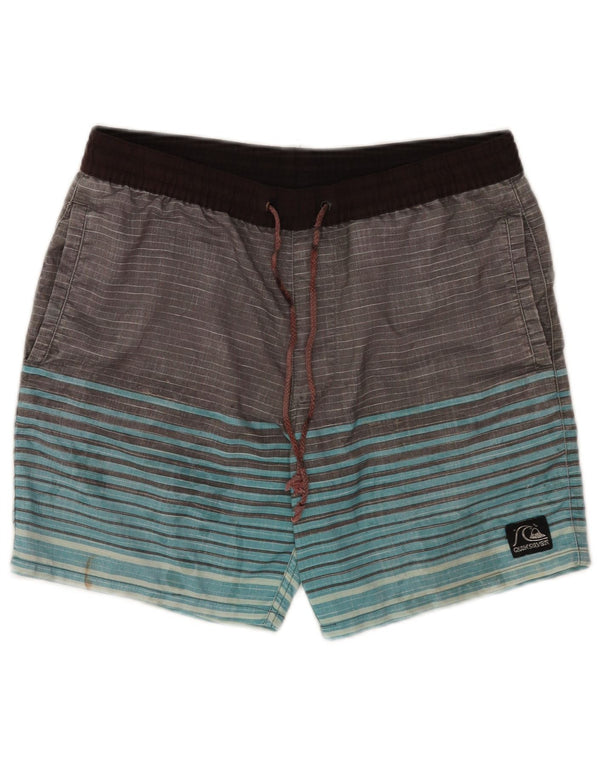 Quiksilver Short de Bain Homme Petit W29 L7 Gris Rayé Polyester