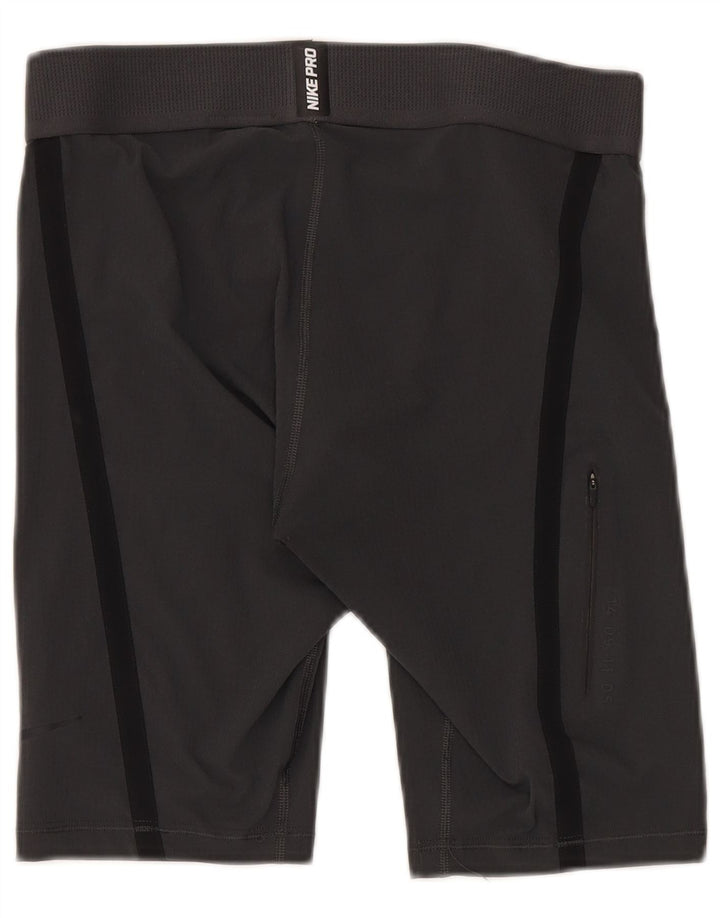 Short de sport Nike pour hommes, grand, gris, polyester