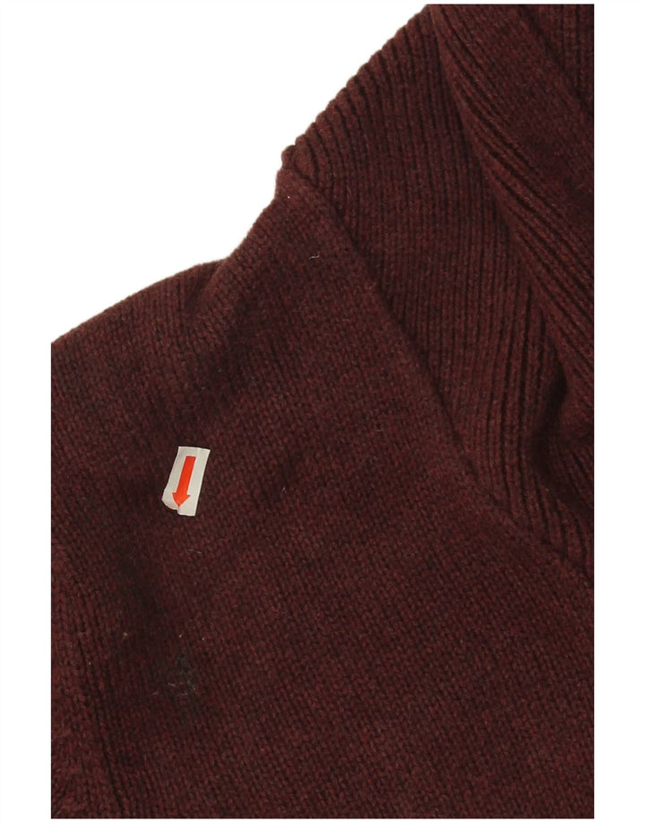 Marks & Spencer Pull Blue Harbour Col Châle Homme Bordeaux Moyen