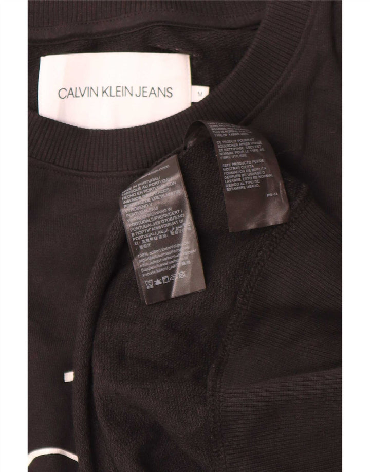 Calvin Klein Jeans Sweat-Shirt Graphique Homme Noir Moyen Coton