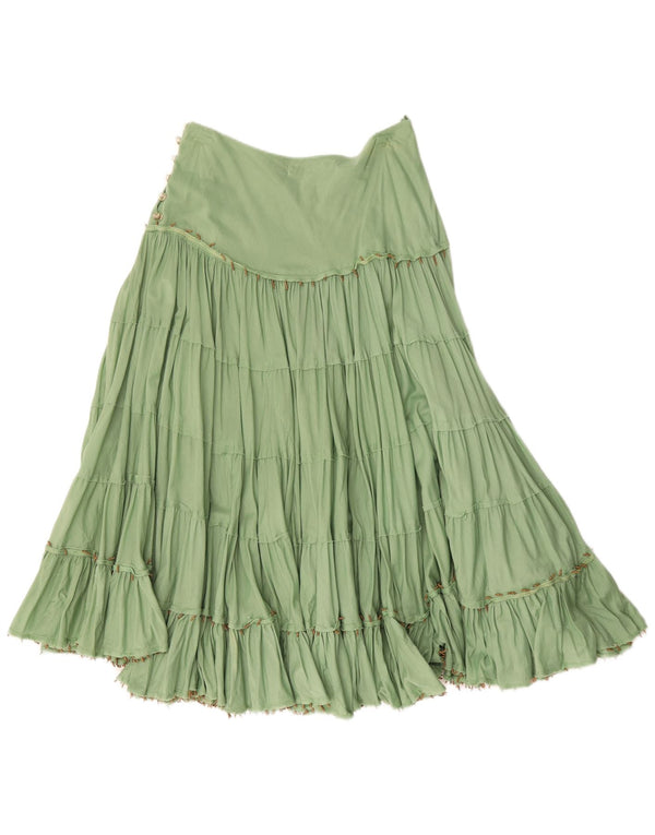 Pinko Jupe taille haute à volants pour femme Small W30 Vert