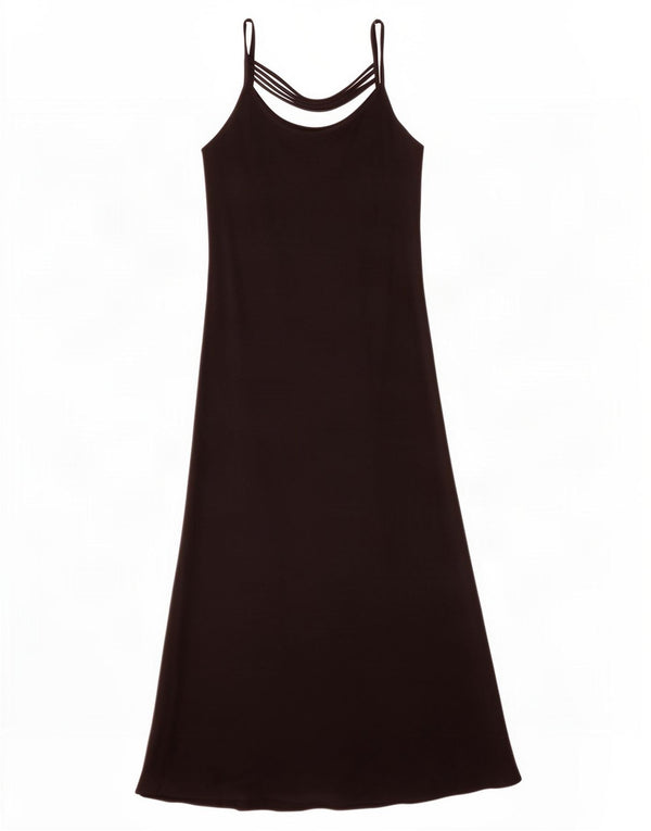 Just Elegance Robe longue sans manches pour femme UK 46 Large Noir Polyester