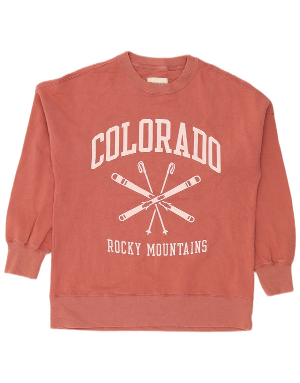 Abercrombie & Fitch Sweat-shirt graphique pour femme UK 10 Petit Rose