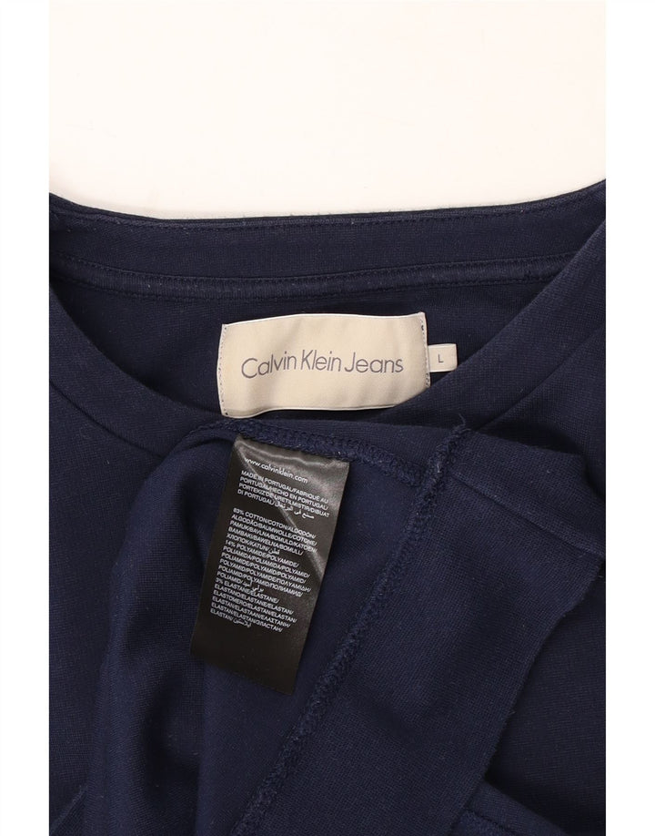 CALVIN KLEIN JEANS Sweat-Shirt Homme Grand Bleu Marine Coton
