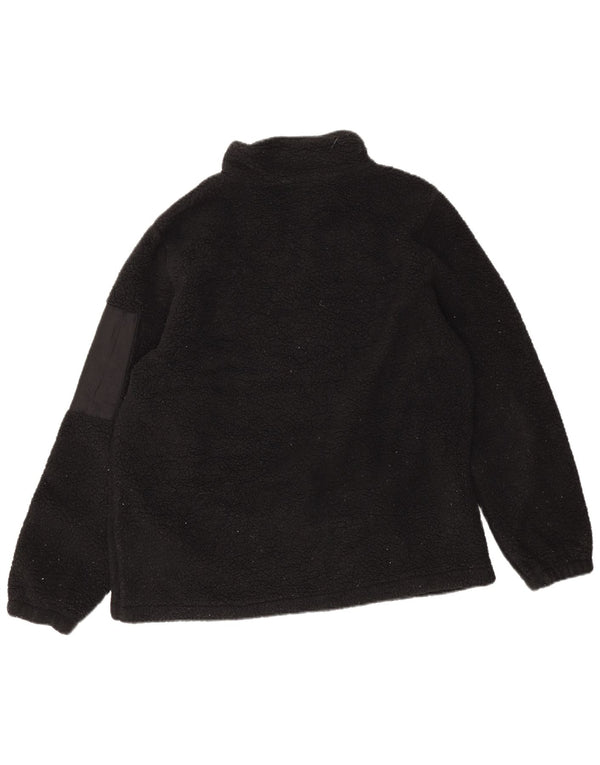 Fila Pull polaire à col zippé pour femme UK 14 Medium Noir Polyester