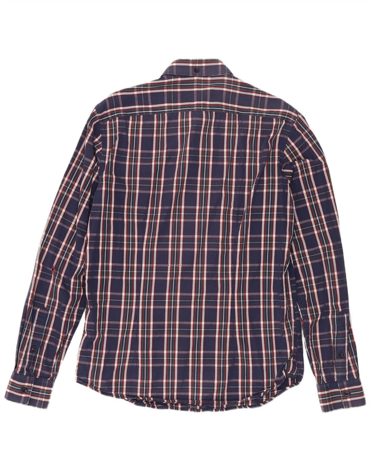 Chemise Homme Gas Grand Carreau Bleu Marine Coton