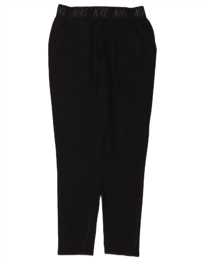 NIKE Pantalon de survêtement graphique Dri Fit pour femme UK 10 Small Noir