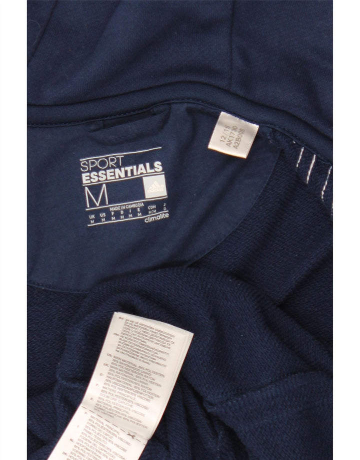 ADIDAS Pull à capuche zippé Climalite pour homme en polyester bleu marine moyen