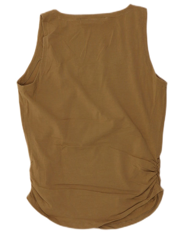 Max Mara Débardeur sans manches pour femme UK 12 Coton beige moyen